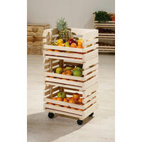 Küchenwagen Fruits natur Fichte B/H/T: ca. 37x80x30 cm Fruits - natur (37,00/80,00/30,00cm) - Inter Link