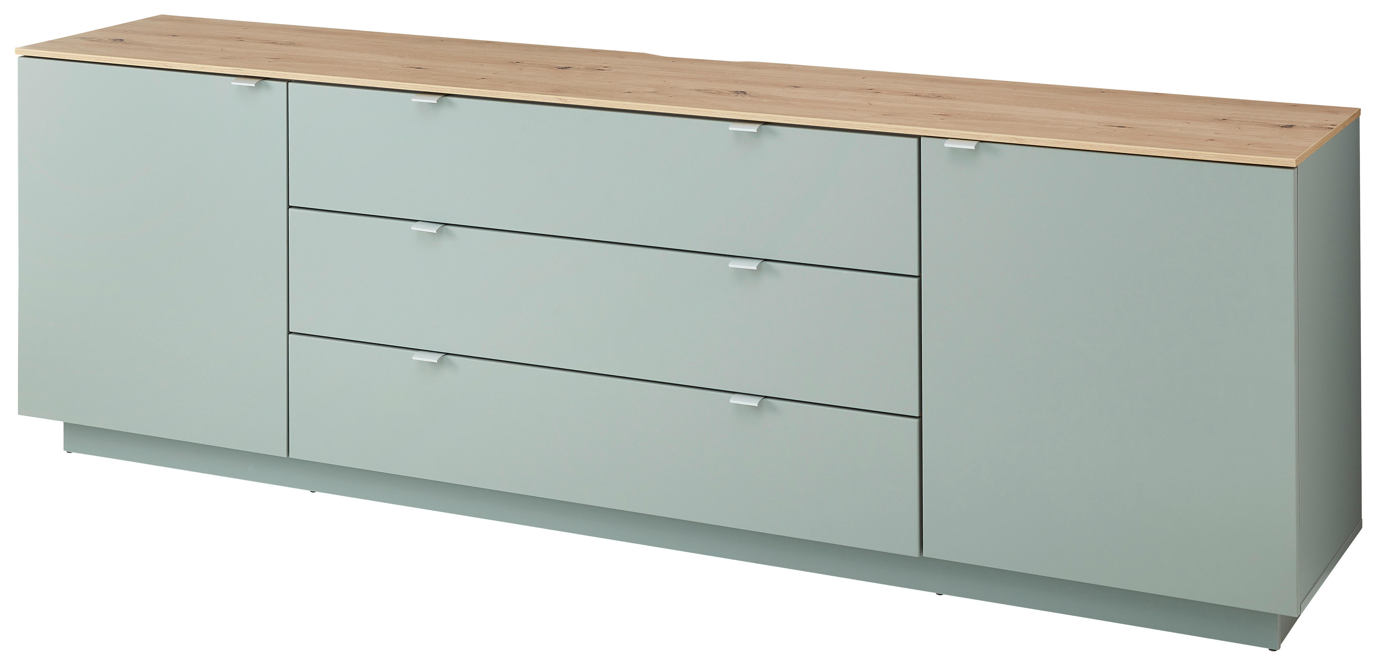 Sideboard Core salbei Eiche Artisan Nachbildung B/H/T: ca. 240x77x44 cm Core - Eiche/salbei (240,00/77,00/44,00cm)