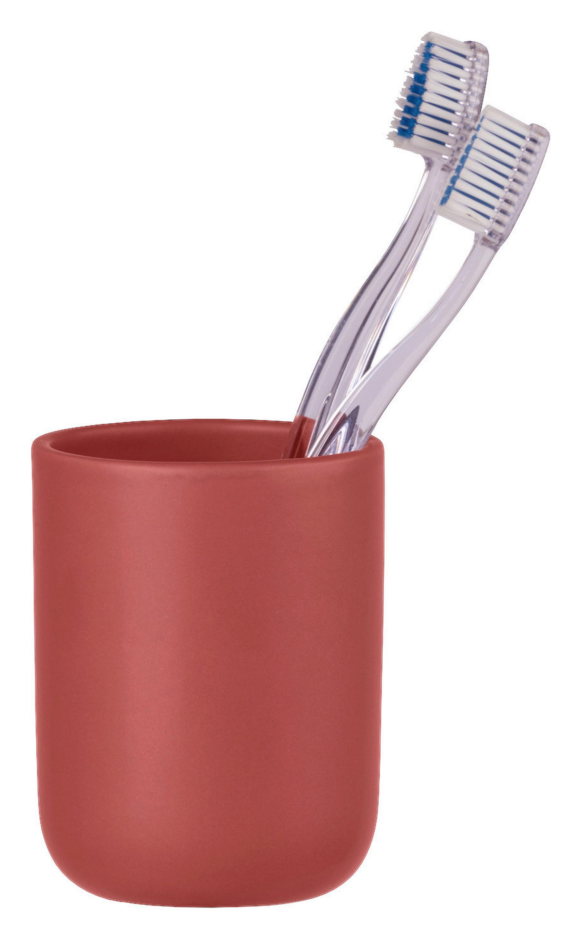 Zahnputzbecher rot Keramik H/D: ca. 10x8 cm Zahnputzbecher_Olinda_Allstar rot - rot (8,00/10,00cm) - Allstar