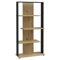 Regal  Eiche Artisan Nachbildung schwarz B/H/T: ca. 80x159x35 cm Erik_Regal ERKR611-M922 - Eiche/schwarz (80,00/159,00/35,00cm)