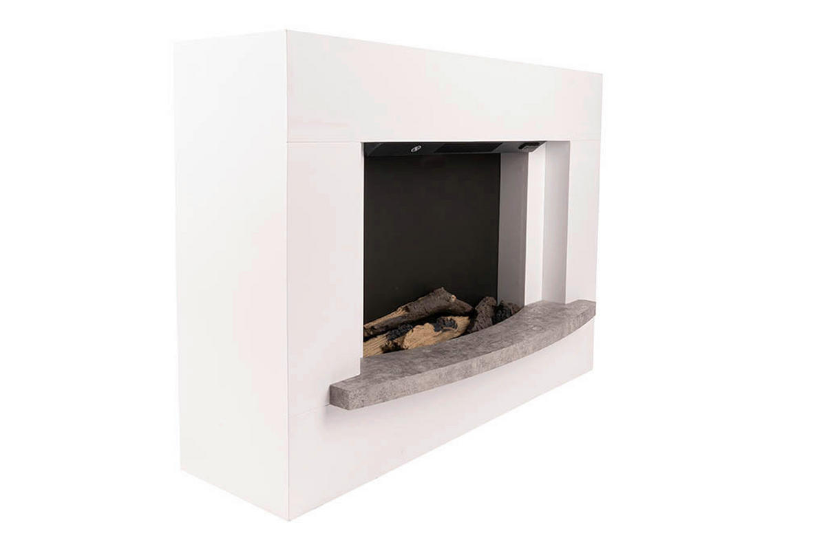 BHP Elektrischer-Kamin INE BG00749-15 weiß MDF B/H/T: ca. 100x70,5x35,5 cm ca. 1500 W Elektrokamin BG00749-15 - weiß (100,00/70,50/35,50cm) - BHP