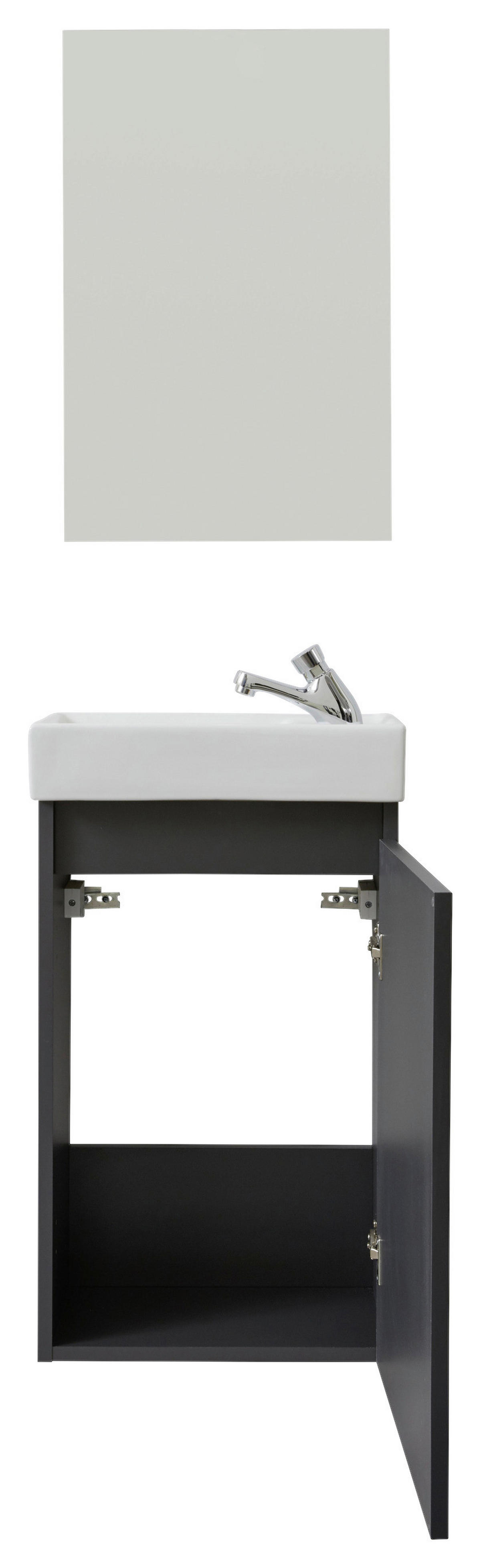 Bad-Set Champ grau matt B/H/T: ca. 40x68x22 cm Champ - grau (40,00/68,00/22,00cm) - Trendteam