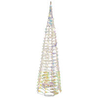 Dekorationsartikel perlmutt Metall B/H/L: ca. 16x16x60 cm LED-Pyramide_Tivo 30LED's - perlmutt (60,00/16,00/16,00cm)