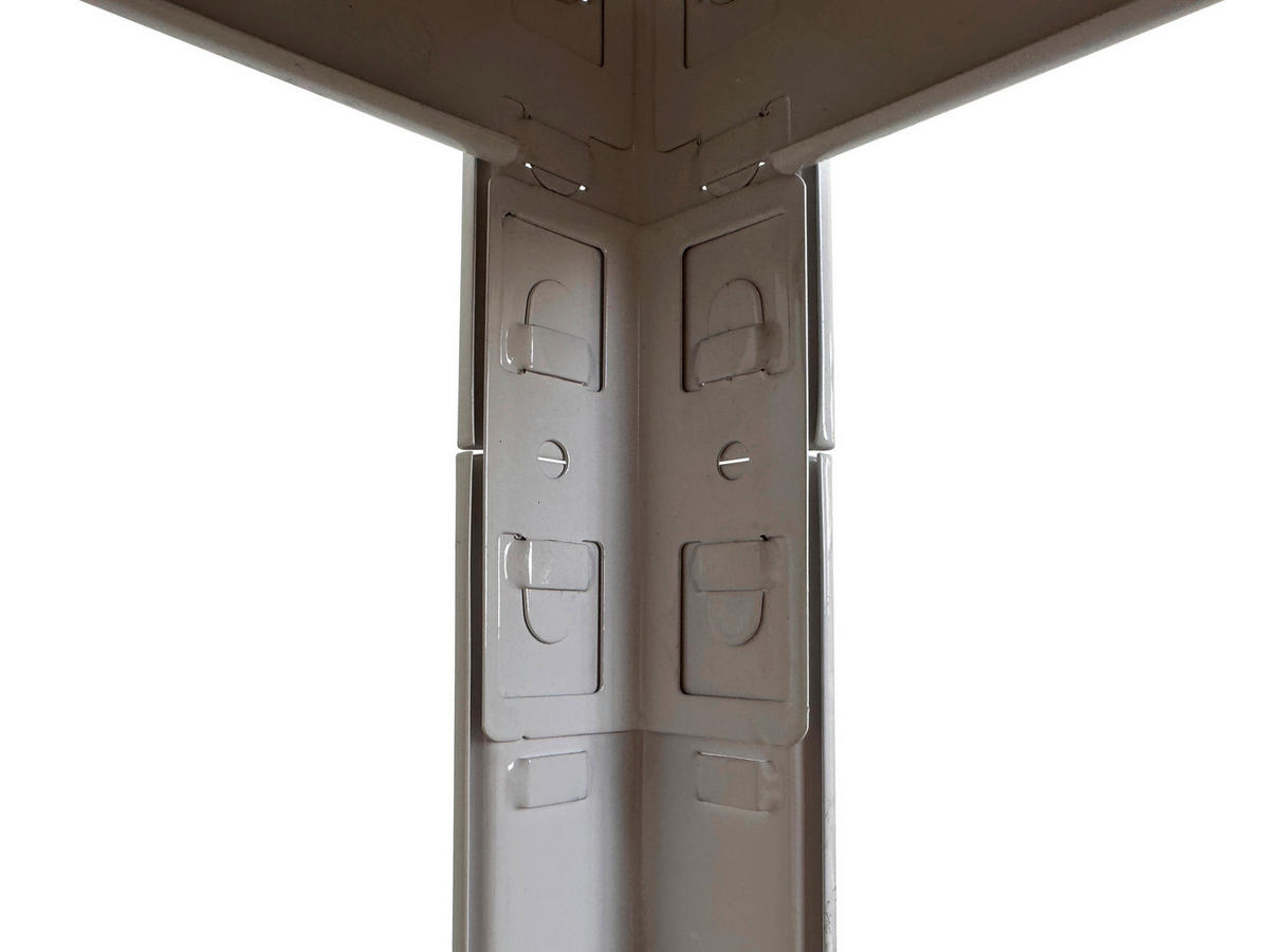 Schwerlaststeckregal weiß B/H/T: ca. 90x180x40 cm Schwerlaststeckregal 180x90x40cm W - weiß (90,00/180,00/40,00cm)