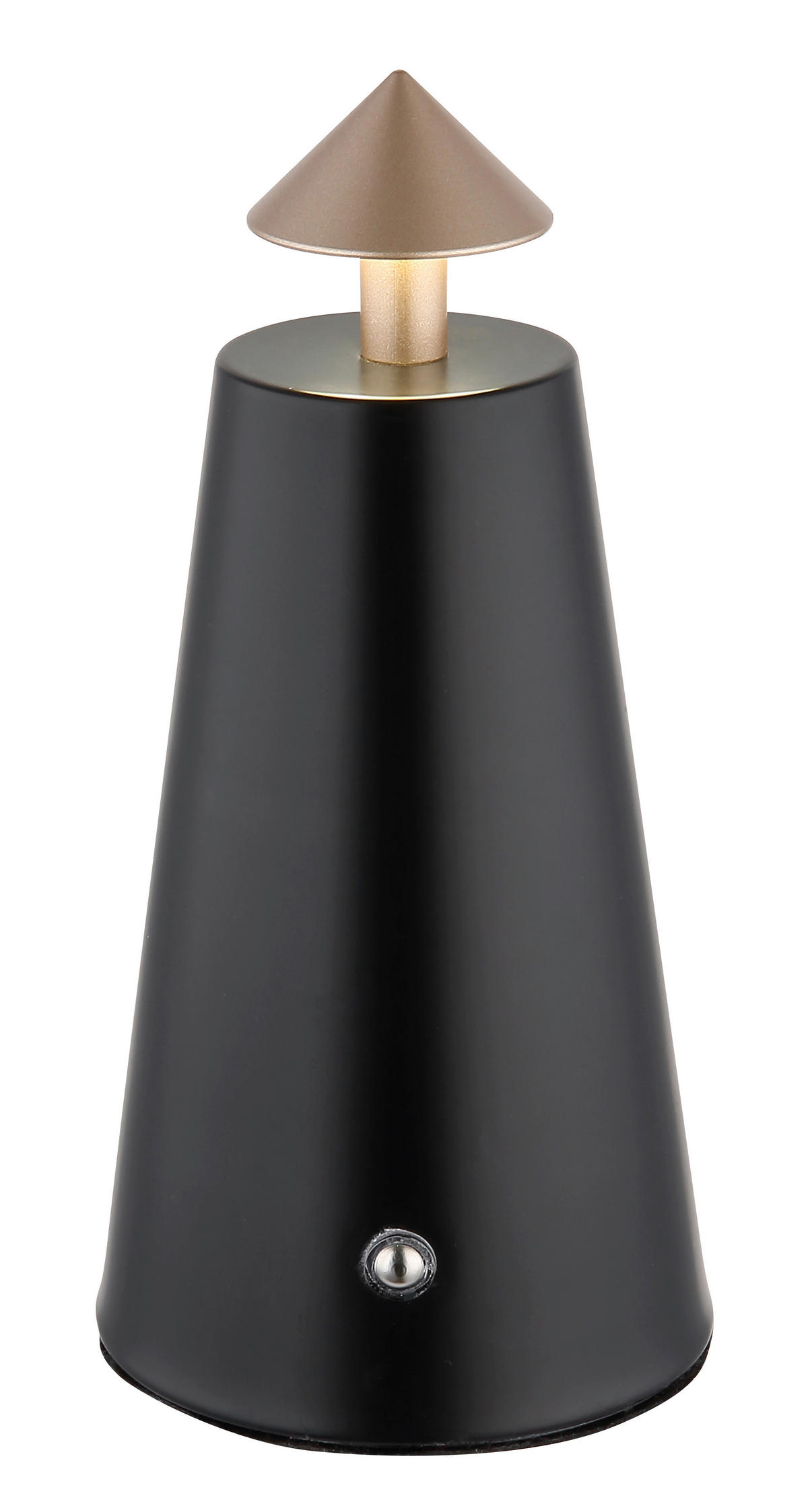 GLOBO LED-Tischleuchte mattschwarz schwarz Cappuccino Metall Kunststoff Stein H/D: ca. 19x9 cm 1 Brennstellen LIVA - schwarz/mattschwarz (9,00/19,00cm) - GLOBO