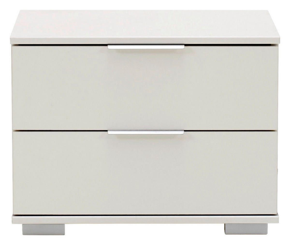 Nachtkonsole Easy Plus weiß B/H/T: ca. 52x40x38 cm Easy Plus - weiß/Silbergrau (52,00/40,00/38,00cm)