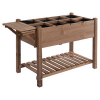 Outsunny Hochbeet braun H/T/L: ca. 74x54x123 cm Hochbeet 845-396 - braun (123,00cm) - Outsunny