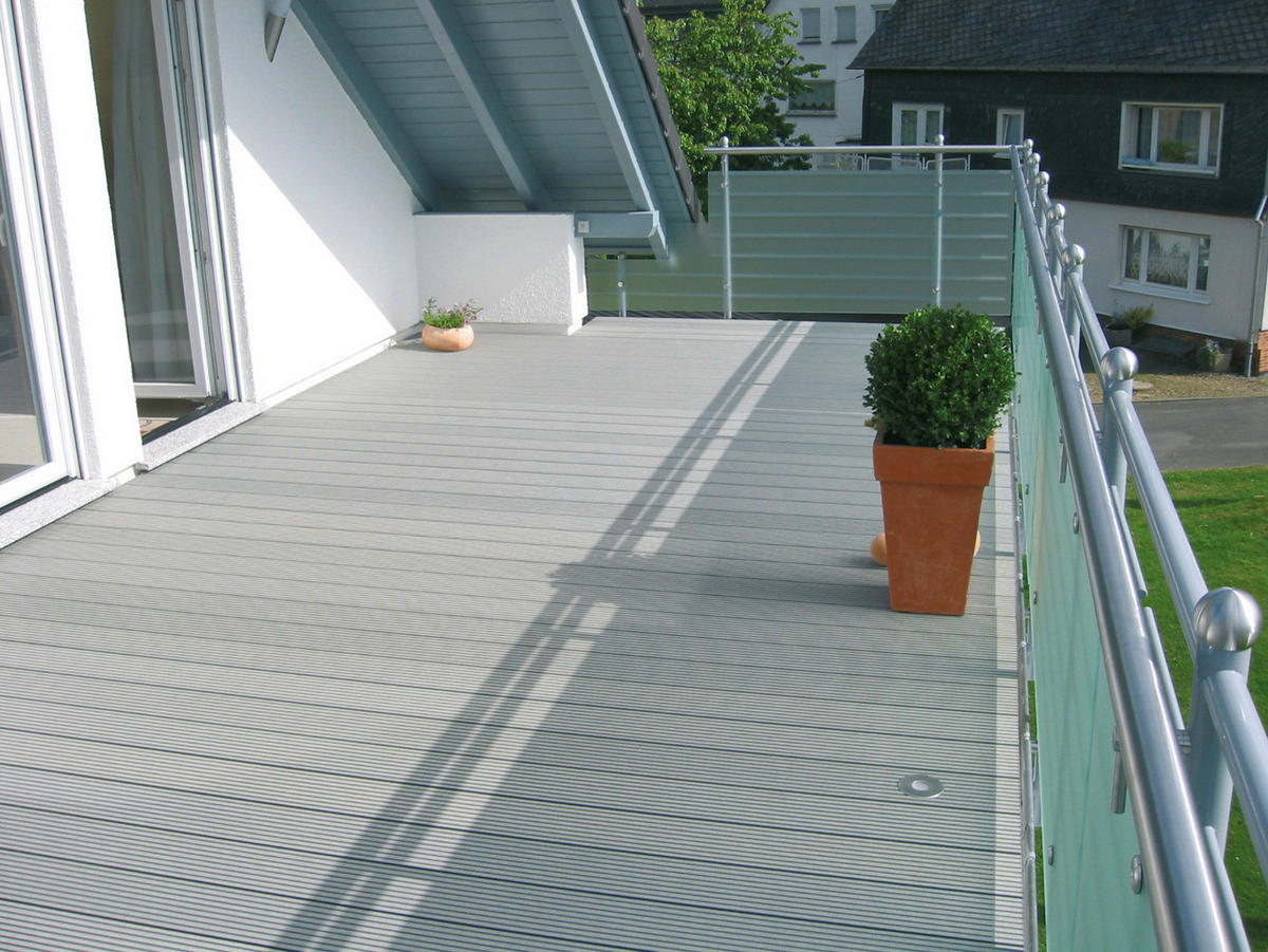Kovalex WPC-Terrassendielen Komplettset grau B/L: ca. 210x300 cm Kovalex_WPC-Terrassenpaket 210x300 - grau (210,00/300,00cm) - Kovalex