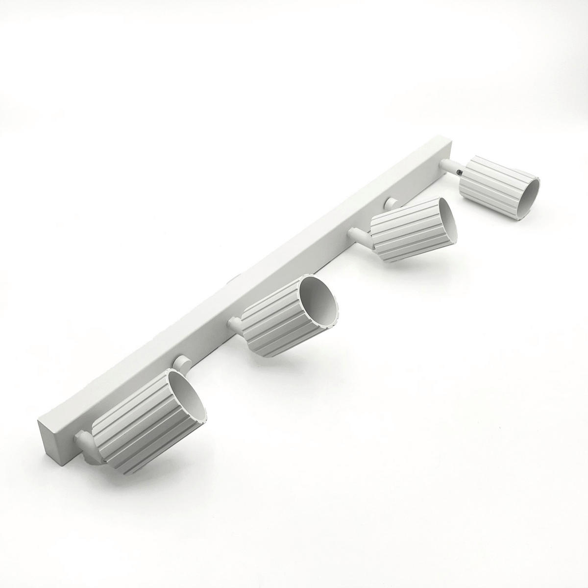 Lamkur Strahler weiß Stahl B/H/L: ca. 6,5x16,5x81 cm 4 Brennstellen Prisma - weiß (81,00/6,50/16,50cm) - Lamkur