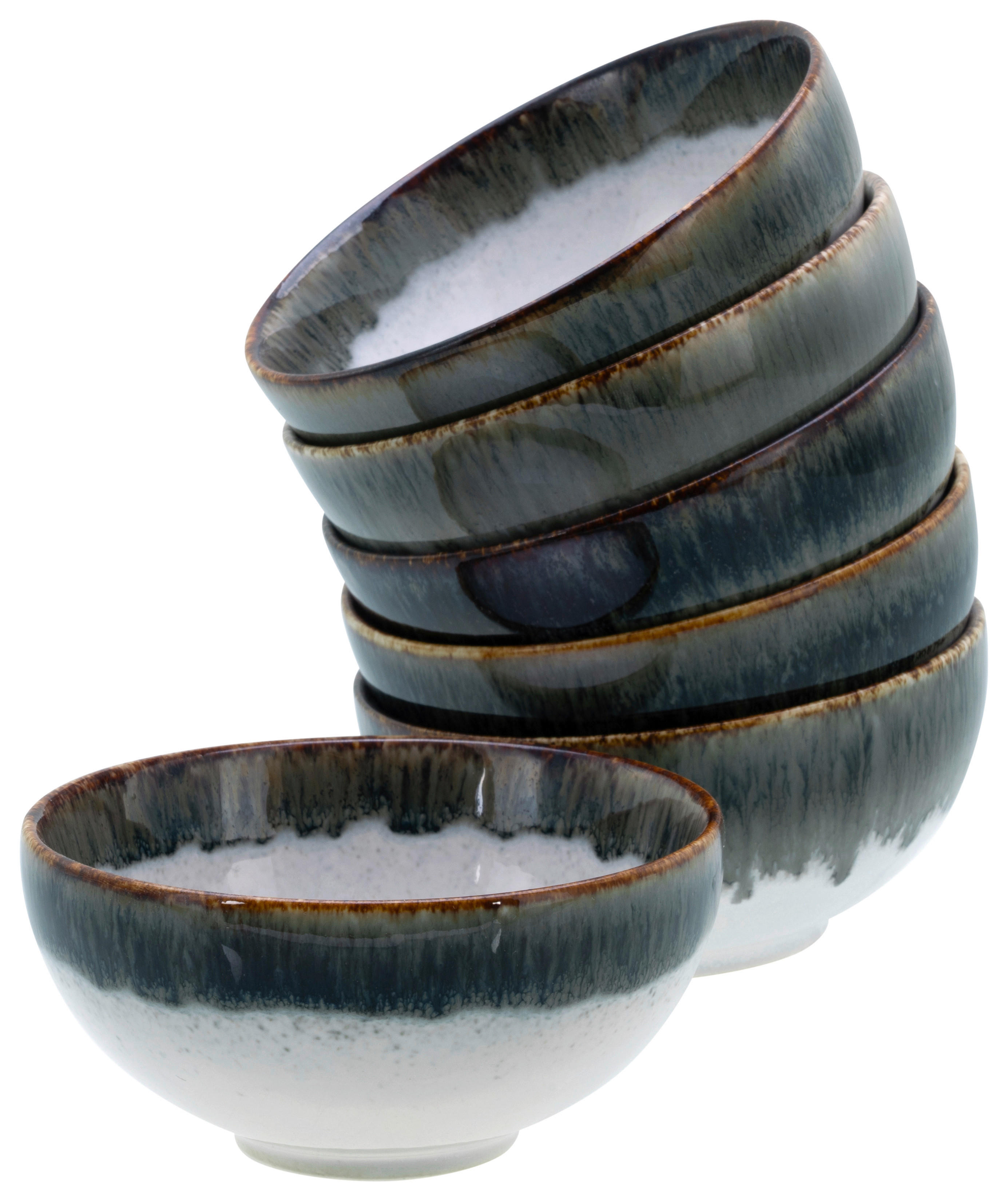 CreaTable Dipschalen-Set Cascade grau Steinzeug Cascade - grau - CreaTable