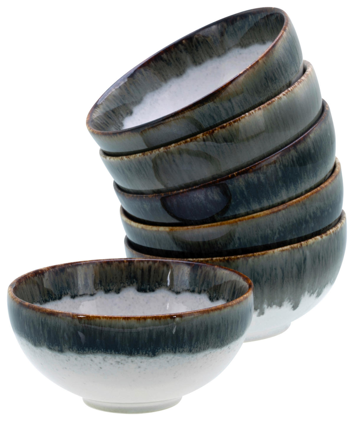 CreaTable Dipschalen-Set Cascade grau Steinzeug Cascade - grau - CreaTable