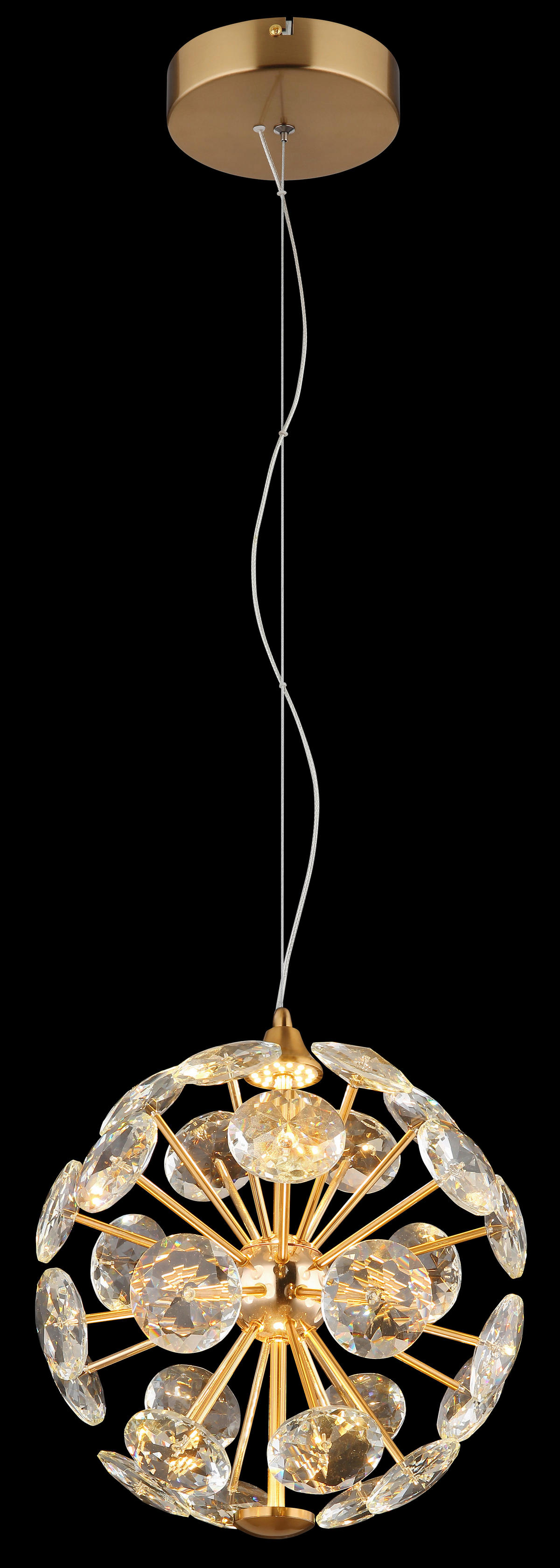 GLOBO Pendelleuchte klar gold Metall H/D: ca. 150x28 cm 1.0 Brennstellen Virina - klar/gold (28,00/150,00cm) - GLOBO