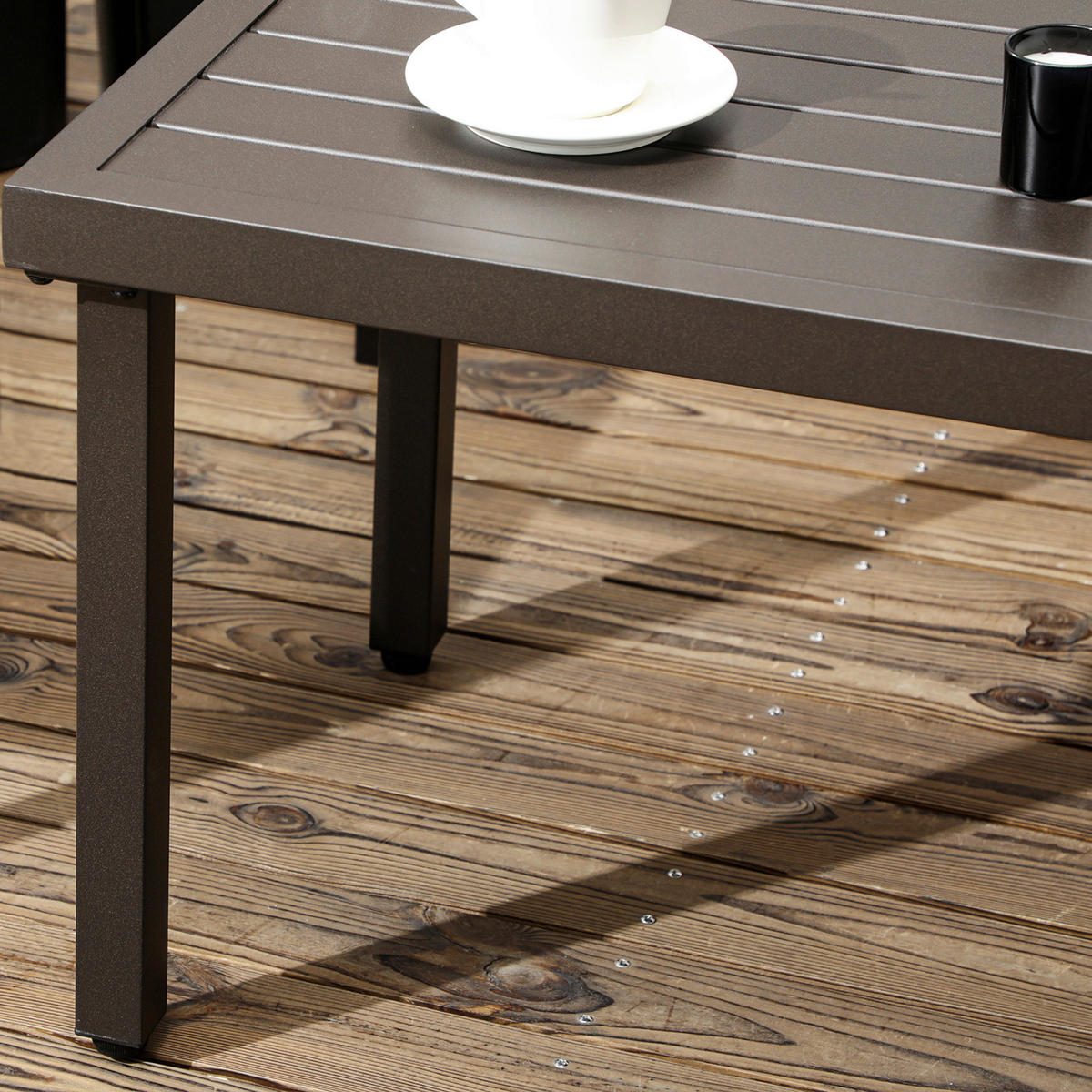 Outsunny Beistelltisch Beistelltisch - braun (91,00/51,00/46,00cm) - Outsunny