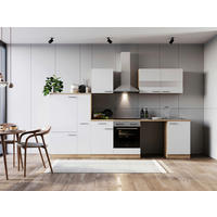 Respekta Küchenblock Merle weiß B/H/T: ca. 310x200x60 cm Merle - Eiche/weiß (310,00/200,00/60,00cm) - Respekta