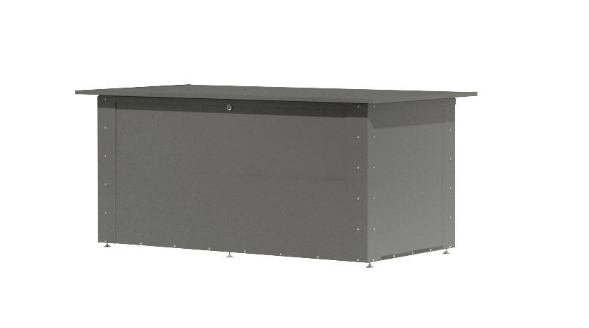 Karibu Metallbox Kailua 2 grau Metall B/H/T: ca. 160x71x79 cm Kailua 2 - grau (160,00/71,00/79,00cm) - Karibu