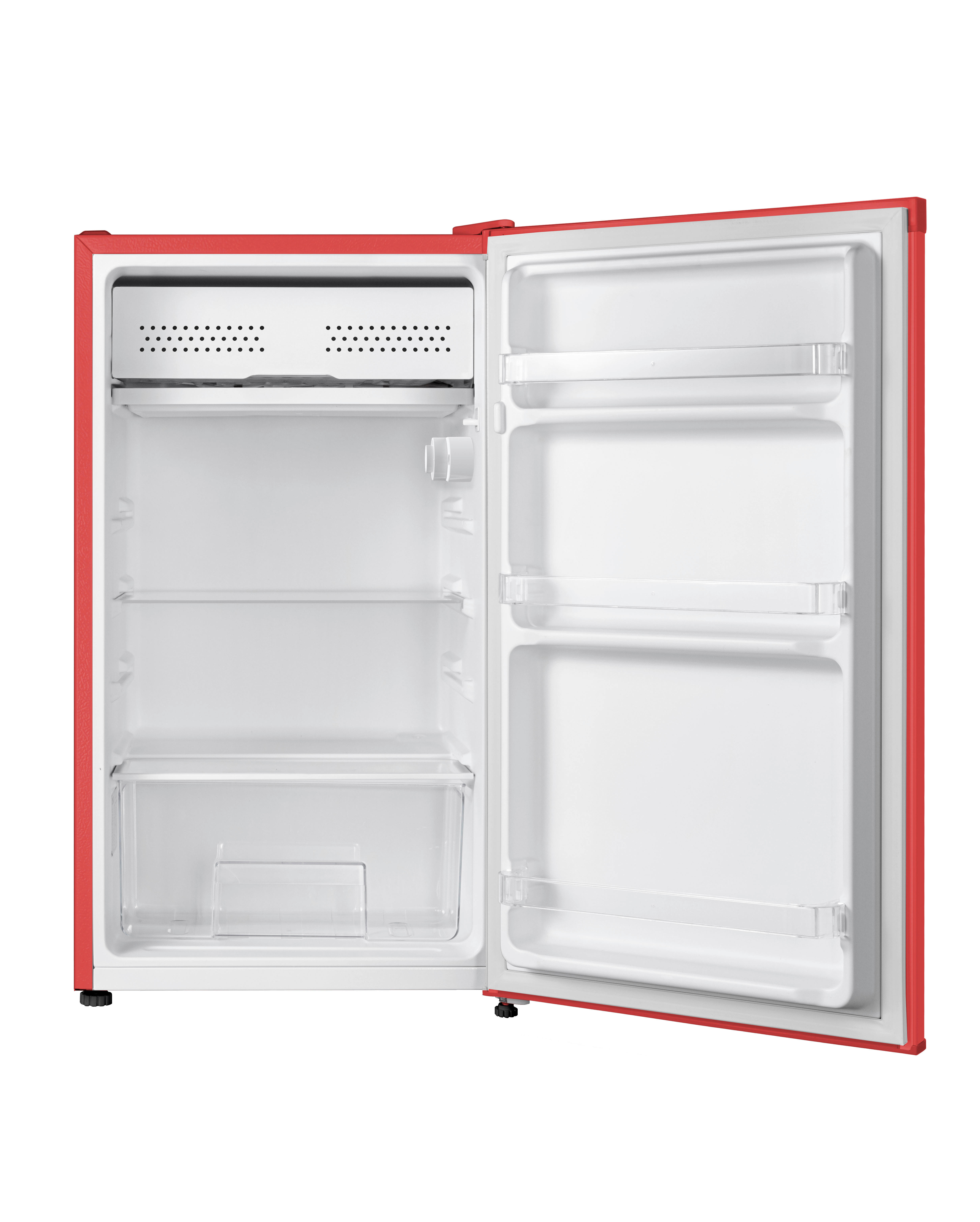Respekta Retro Kühlschrank KG83R-52 rot B/H/T: ca. 47,4x83x44,7 cm Kühlschrank KG83R-52 - rot (47,40/83,00/44,70cm) - Respekta