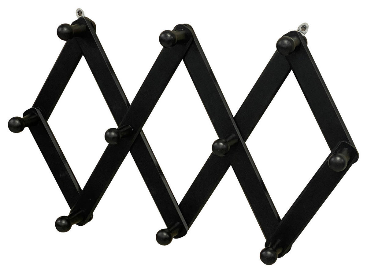 Wandgarderobe Nele schwarz lackiert B/H/T: ca. 34x15x9 cm Nele - schwarz (34,00/15,00/9,00cm)