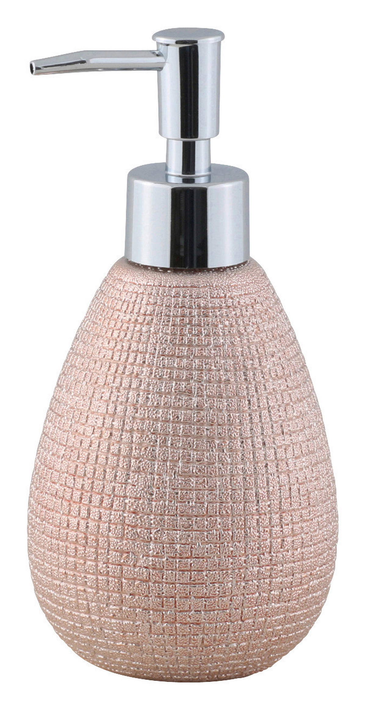 Seifenspender roségold silber Steingut B/H/L: ca. 8x17x8 cm Seifenspender_Hollywood rosegold - roségold/silber (8,00/8,00/17,00cm) - Axentia