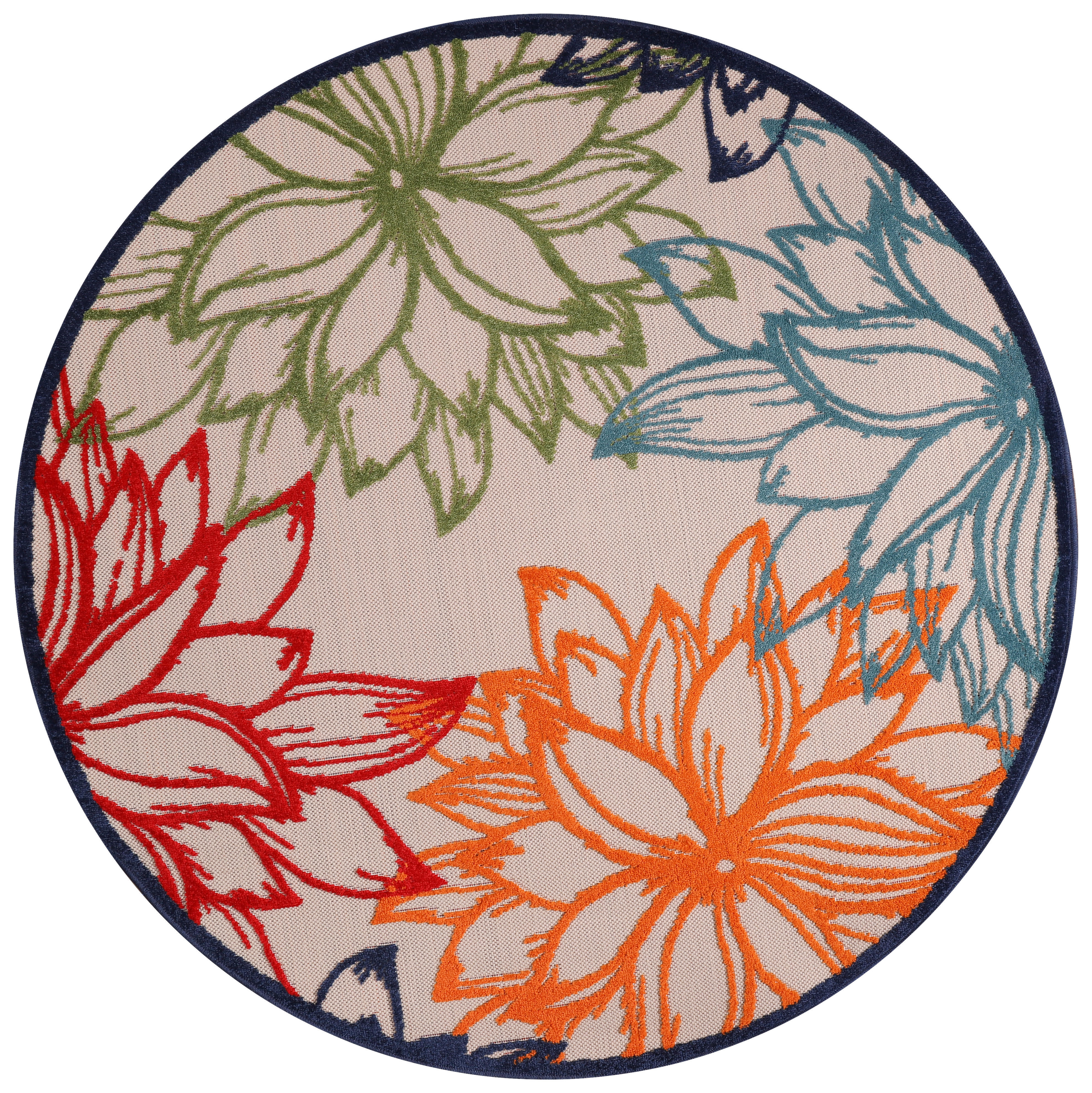 Sanat Outdoorteppich FLORAL bunt B/L: ca. 150x150 cm FLORAL - bunt (150,00/150,00cm) - Sanat
