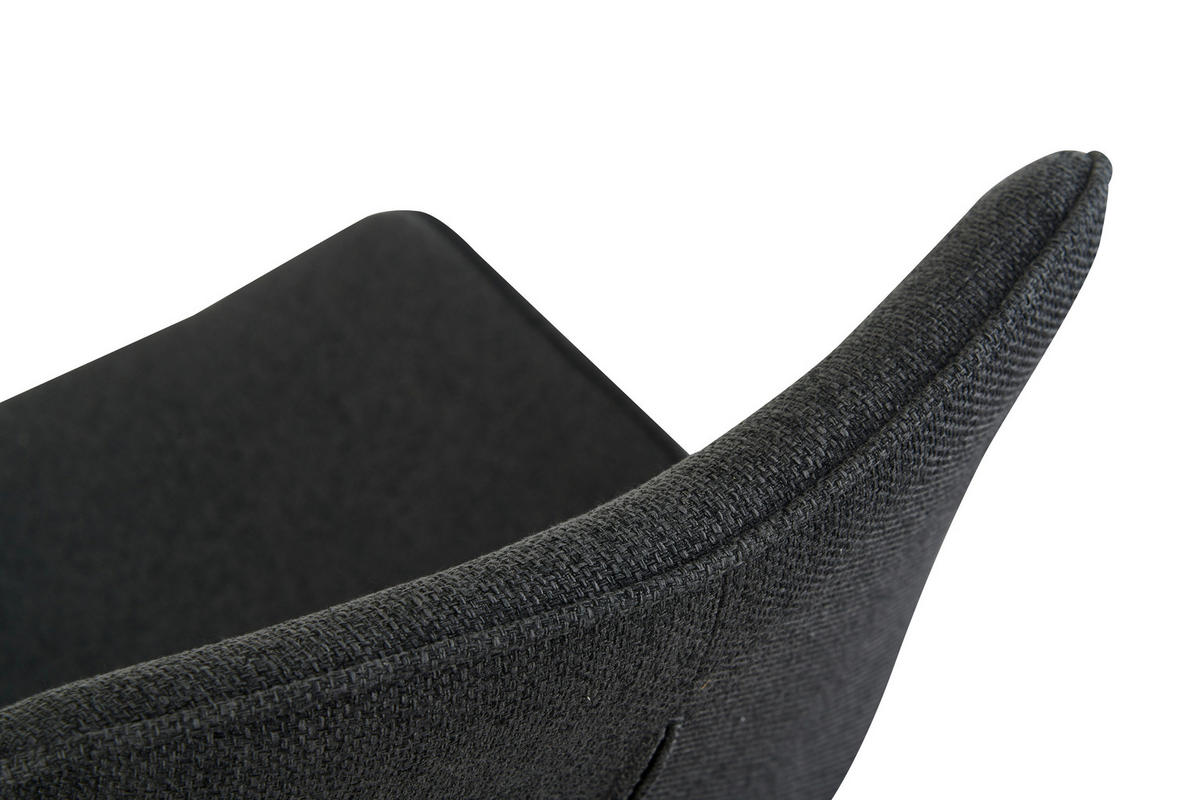 Drehstuhl EMILIA, 2er Set anthrazit schwarz Webstoff B/H/T: ca. 52x85x61 cm EMILIA, 2er Set - schwarz/anthrazit (52,00/85,00/61,00cm) - xonox.home