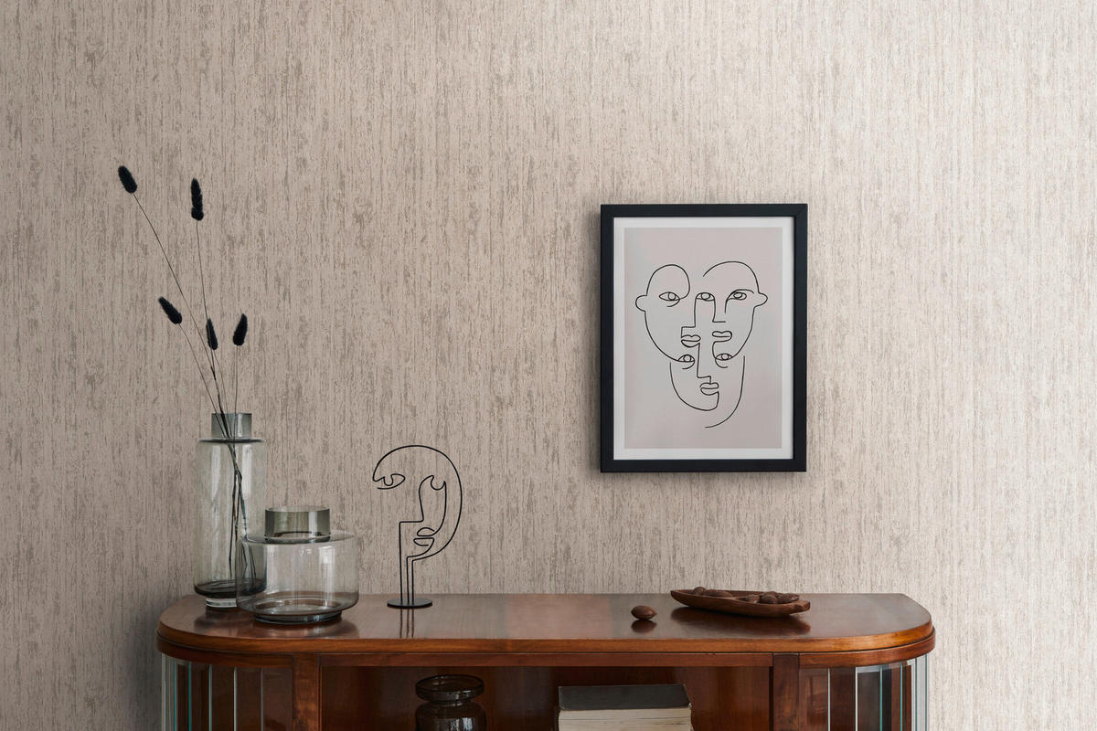 A.S.Creation Vliestapete silber beige B/H/D: ca. 53x1005x8,3 cm Vliestapete - beige/silber (8,30/1005,00cm) - A.S.Creation