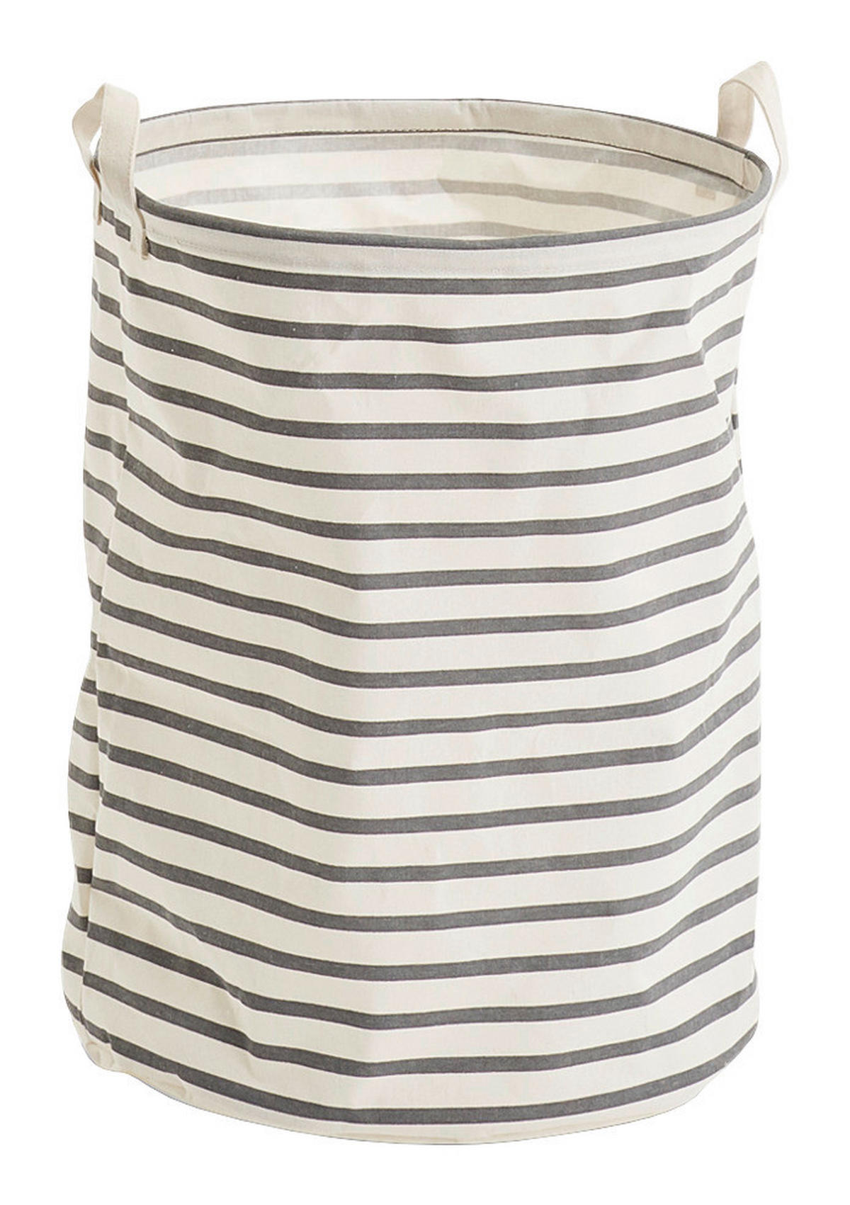 Zeller Wäschesammler Stripes Stripes - grau (38,00/38,00/48,00cm) - Zeller