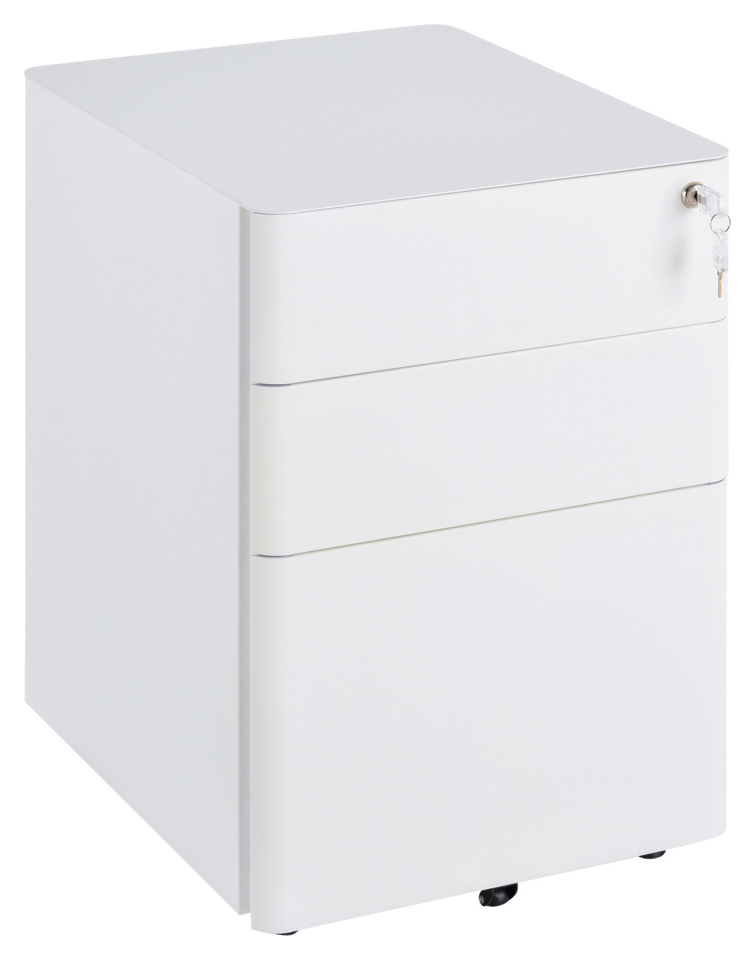 Rollcontainer 924-006WT weiß B/H/T: ca. 39x59x48 cm 924-006WT - weiß (39,00/59,00/48,00cm) - Vinsetto