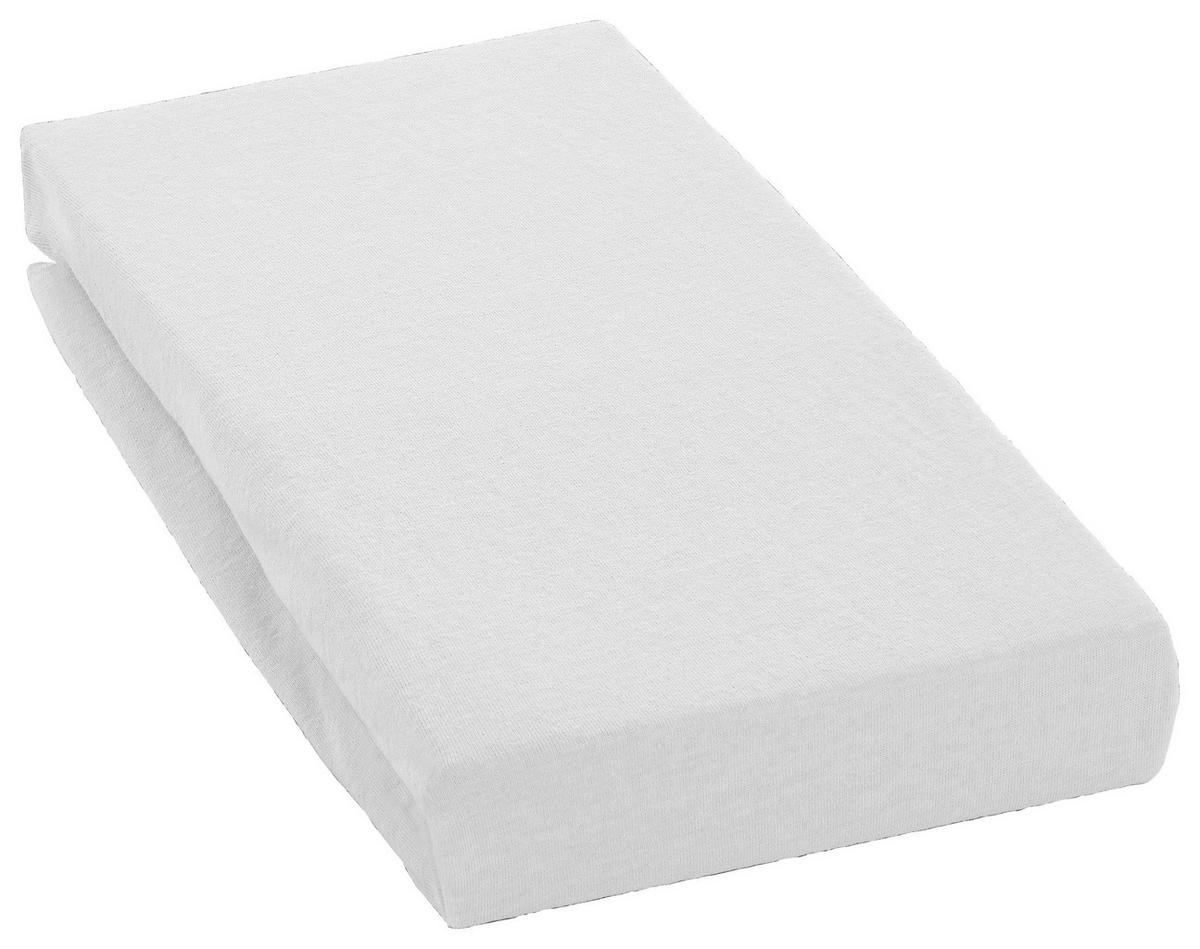 Spannbetttuch Jersey Spannbetttuch_Jersey 100x200cm - weiß (100,00/200,00cm) - oh cosy