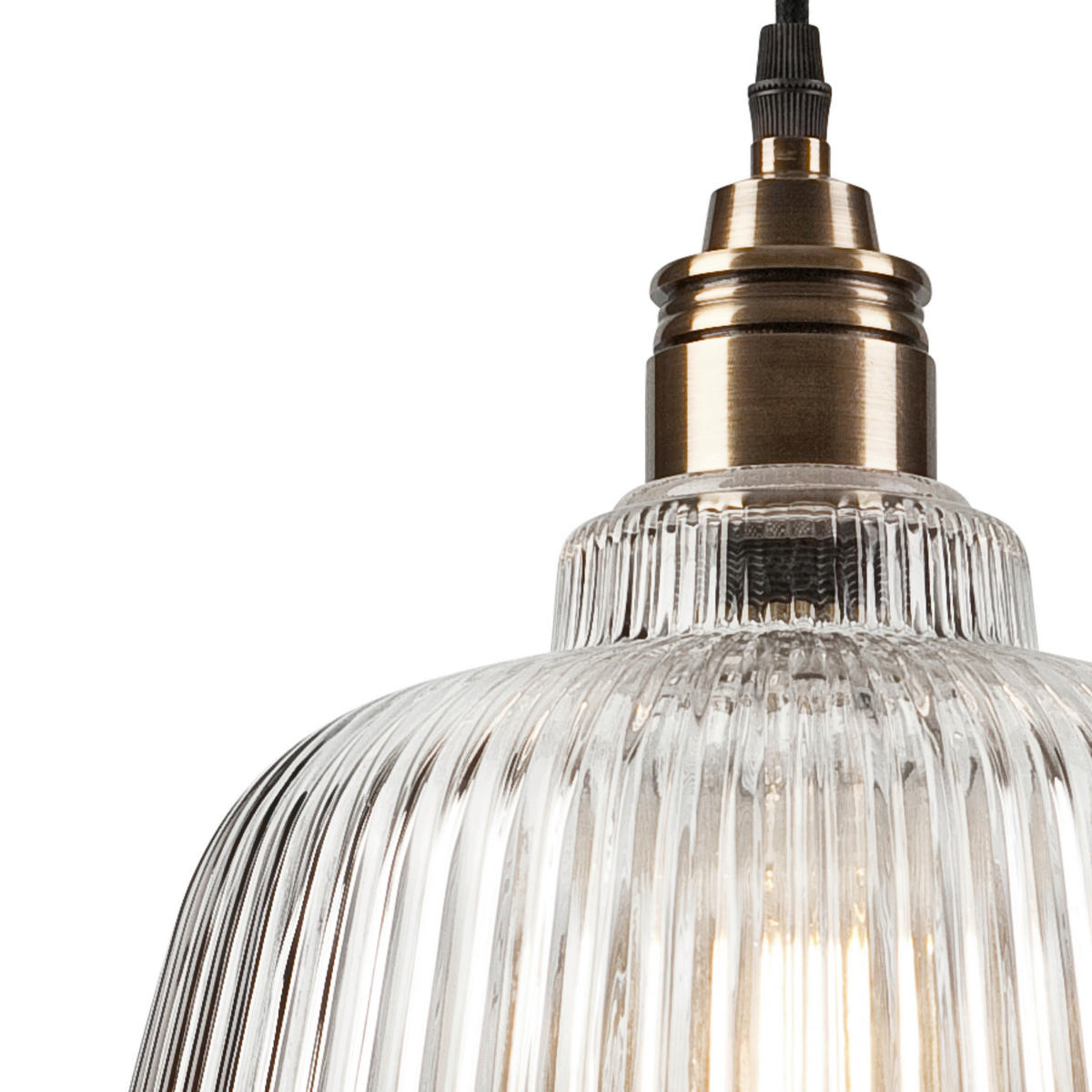 Lamkur Pendelleuchte ASTA 41919 Chrom Glas Stahl H/L: ca. 81x28 cm E27 1 Brennstellen Asta - Chrom (28,00cm) - Lamkur