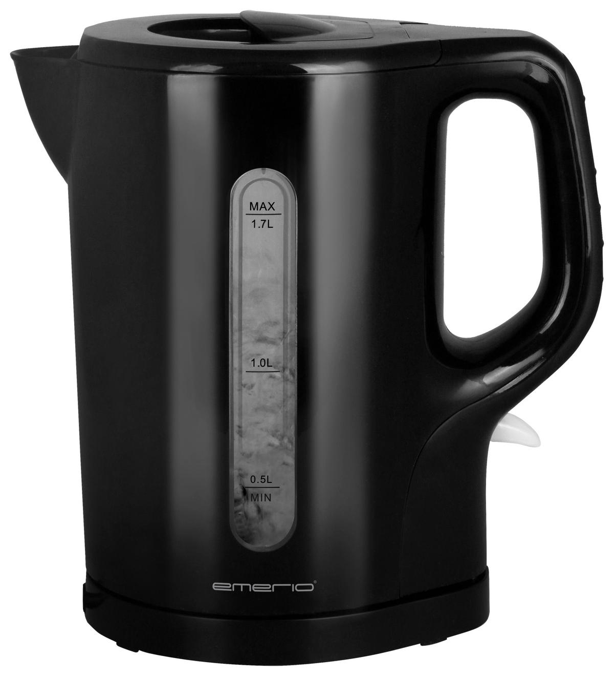 Emerio Wasserkocher WK-123314.7 schwarz Kunststoff B/H/L: ca. 14x22,7x21 cm ca. 1,7 l Wasserkocher WK-123314.7 - schwarz (21,00/14,00/22,70cm) - Emerio