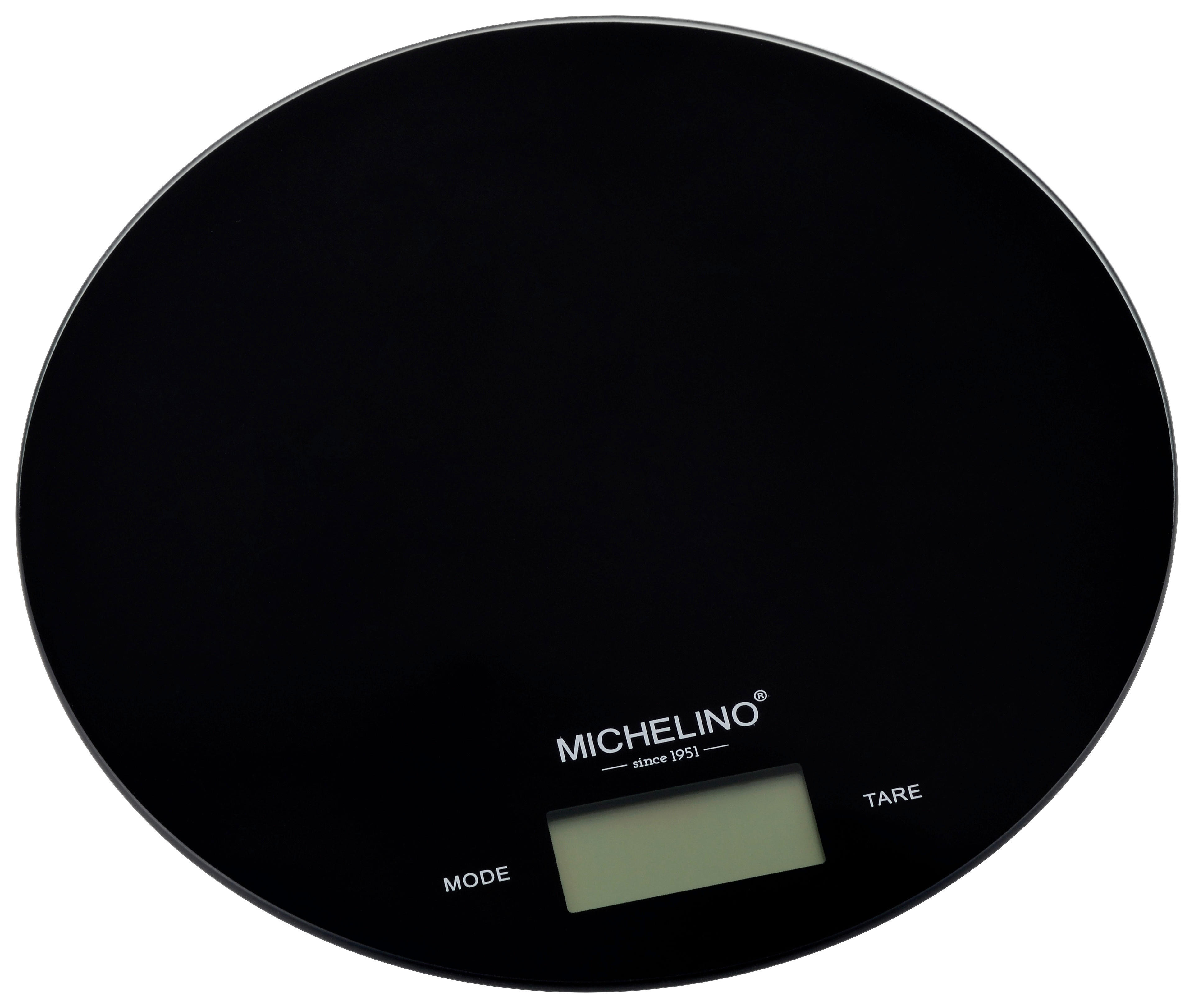 MICHELINO Küchenwaage Leonidas schwarz Glas D: ca. 21 cm Leonidas - schwarz (21,00cm) - MICHELINO
