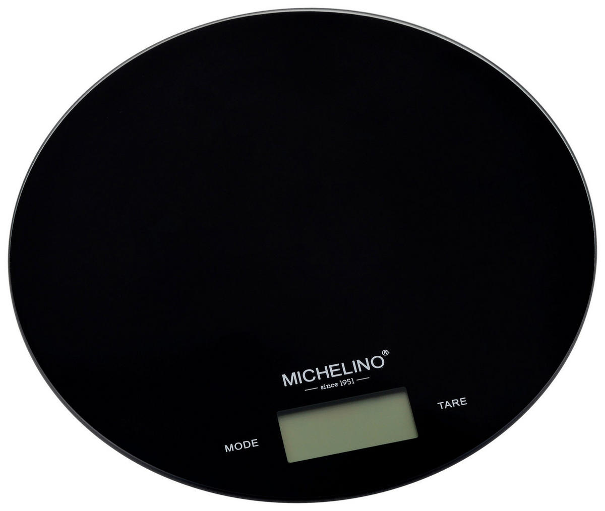 MICHELINO Küchenwaage Leonidas schwarz Glas D: ca. 21 cm Leonidas - schwarz (21,00cm) - MICHELINO