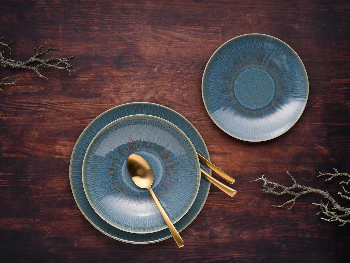CreaTable Tafelservice Sea Breeze grün Steinzeug 18 tlg. Sea Breeze - grün - CreaTable