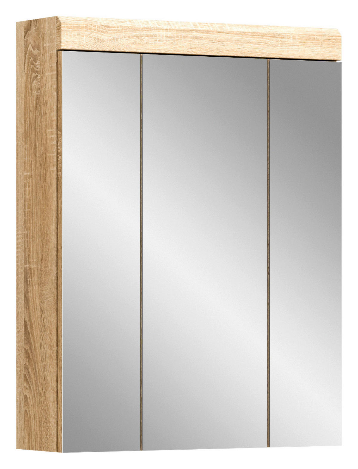 Badhängeschrank LAMBADA Eiche Sonoma hell Nachbildung Spiegel B/H/T: ca. 60x79x18 cm LAMBADA - Eiche (60,00/79,00/18,00cm) - xonox.home