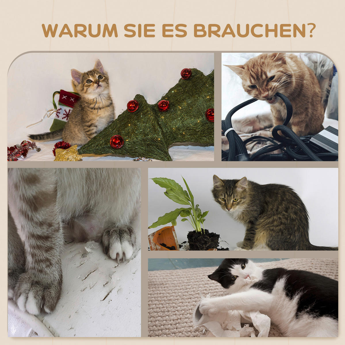 PawHut Katzen Kletterwand grau Polyester B/H/L: ca. 28x73x40 cm Katzen Kletterwand - grau (40,00/28,00/73,00cm) - PawHut