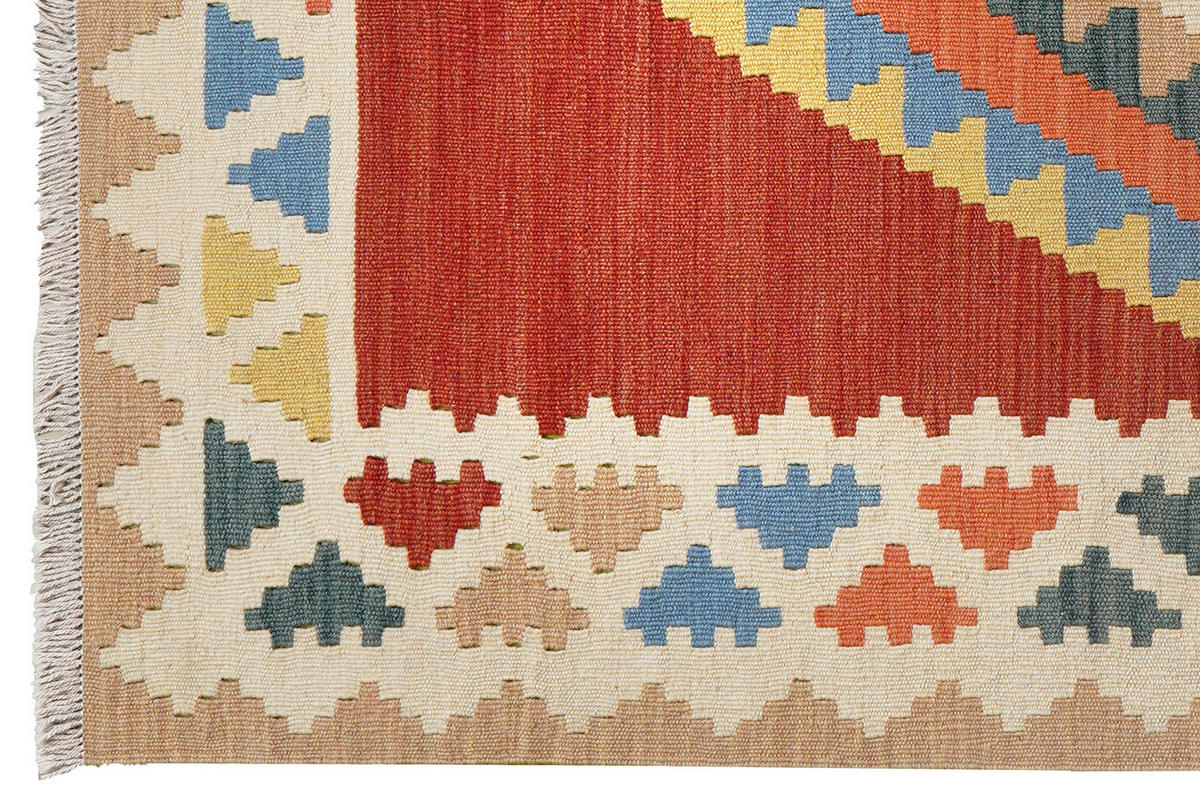 PersaTepp Teppich Kelim Gashgai beige B/H/L: ca. 108x1x150 cm Kelim Gashgai - beige/rot (150,00/108,00/1,00cm) - PersaTepp