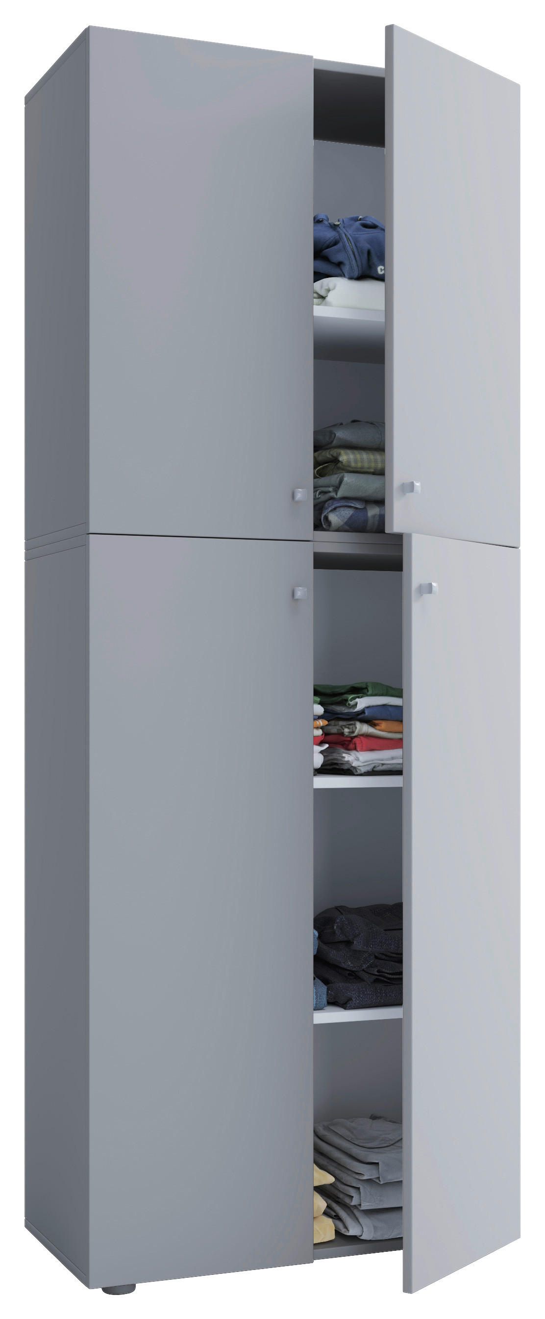 Kleiderschrank Lona grau Lona - grau - VCM Möbel