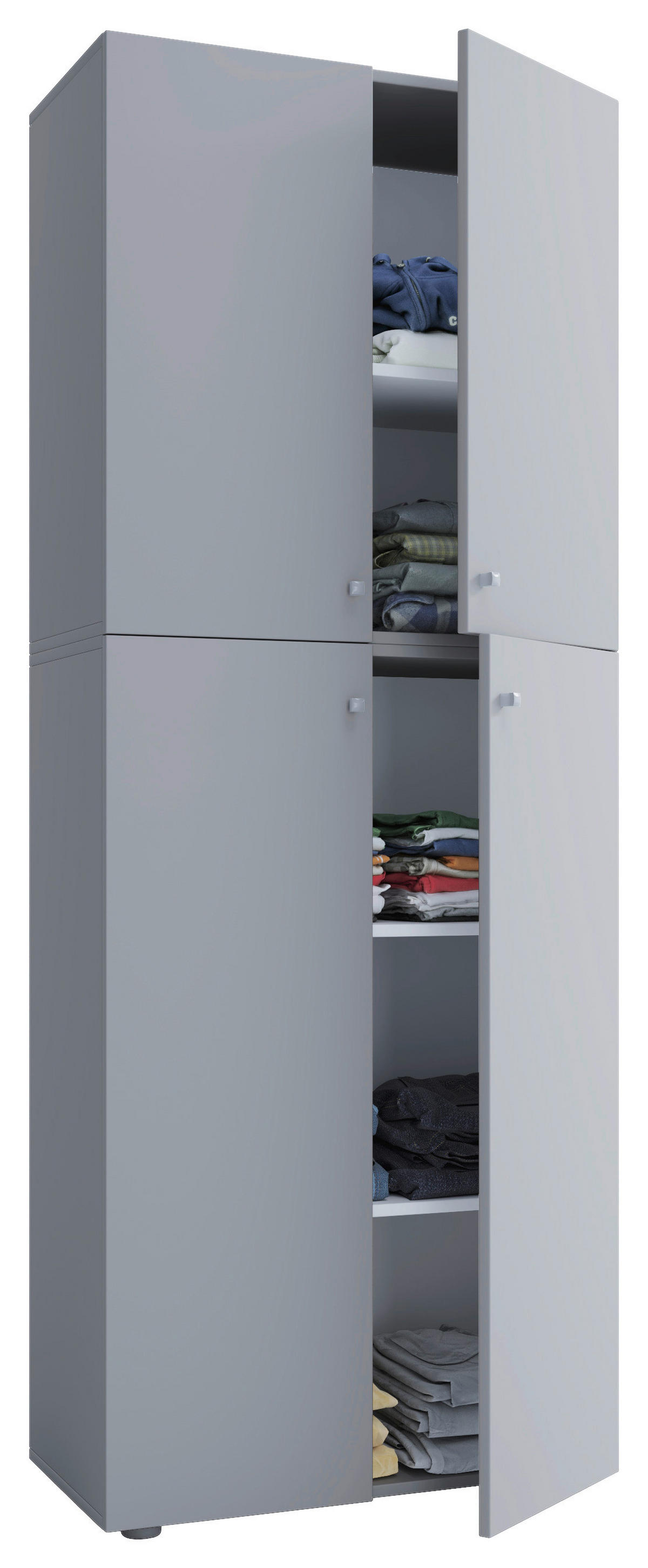 Kleiderschrank Lona grau Lona - grau - VCM Möbel