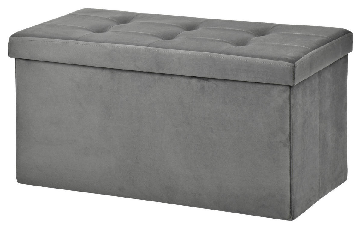 POCOline Sitzbank schwarz B/H/L: ca. 38x38x76 cm Sitzbank_Samt - schwarz (76,00/38,00/38,00cm) - POCOline