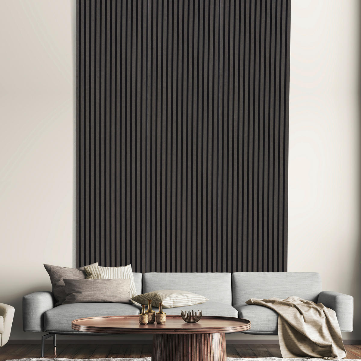 FN Acustico Wand-und Akustikpaneel Eiche ger. L/B/H: ca. 240x57,25x1,9 cm pro Stück Akustikplatte 57x240 FREI058 Eiche - Eiche ger. (240,00/57,25/1,90cm) - FN Acustico