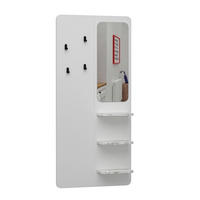 Garderobe Buket weiß Marmoroptik B/H/T: ca. 70x150x15 cm Buket - weiß/Marmoroptik (70,00/150,00/15,00cm) - moebel17