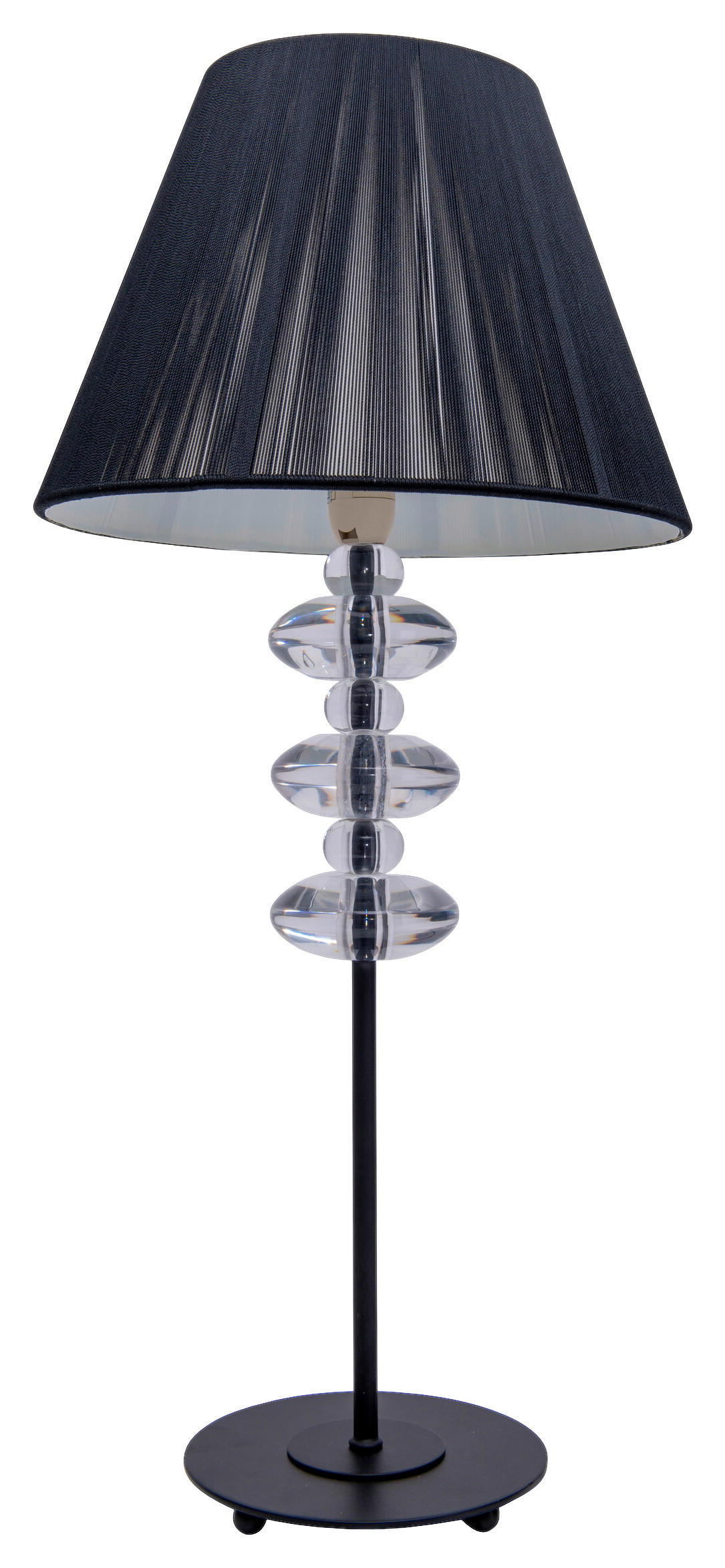 Näve Leuchten Tischleuchte 314022 schwarz Metall Kunststoff B/H/T: ca. 26x51x26 cm E14 1 Brennstellen Tischleuchte - schwarz (26,00/51,00/26,00cm) - Näve Leuchten