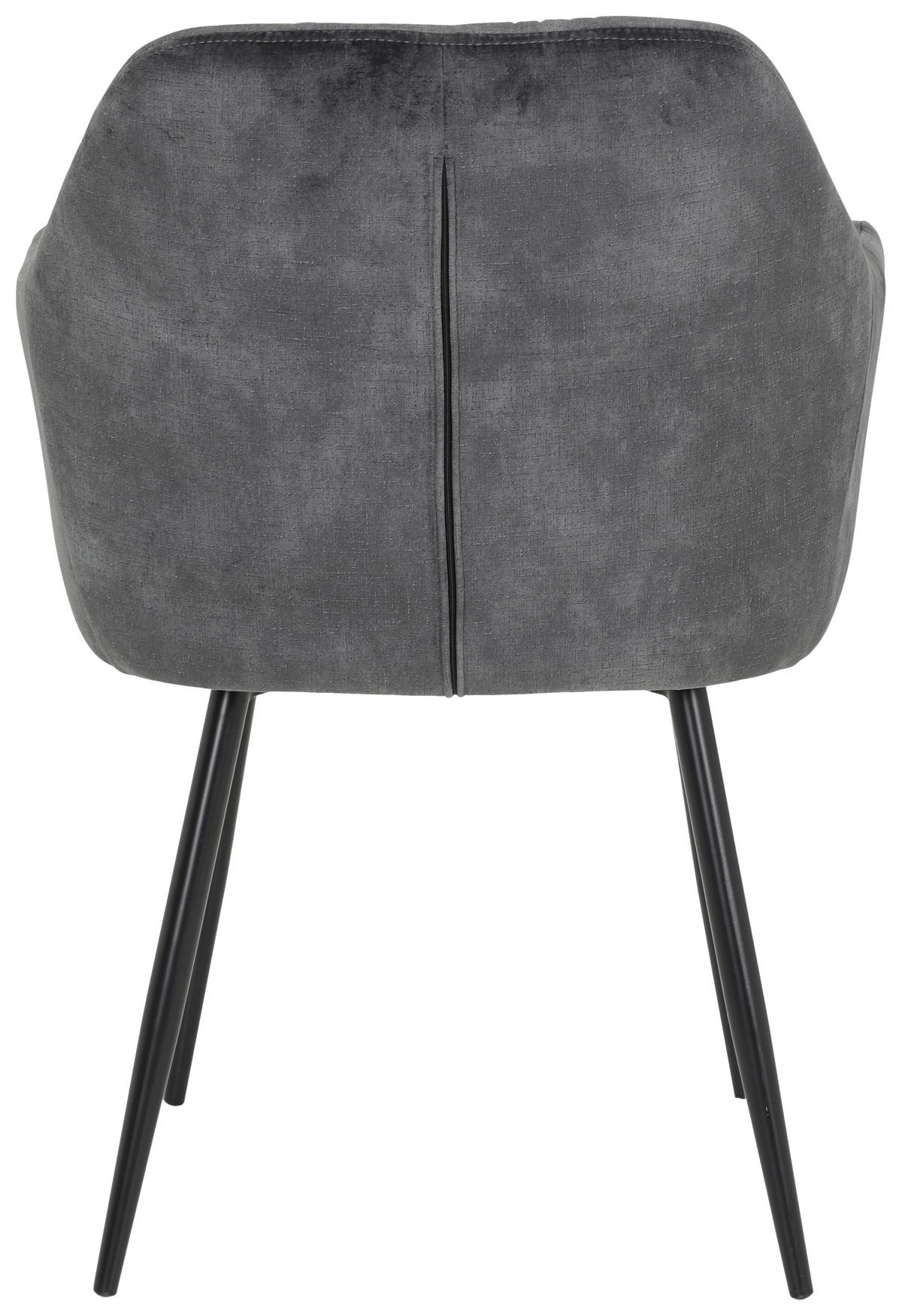 Stuhl Tina 2er Set anthrazit Vintage Samtoptik B/H/T: ca. 56x81x62 cm Tina 2er Set - schwarz/anthrazit (56,00/81,00/62,00cm) - Hela