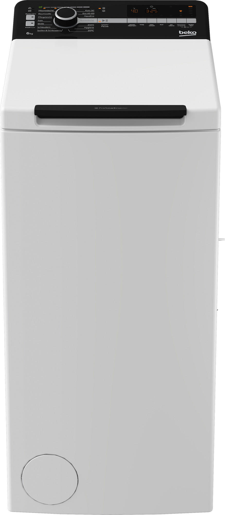 Beko Toplader Waschmaschine BTL1WFP10622DE Waschmaschine TL BTL1WFP10622DE - weiß (40,00/90,00/60,00cm) - Beko