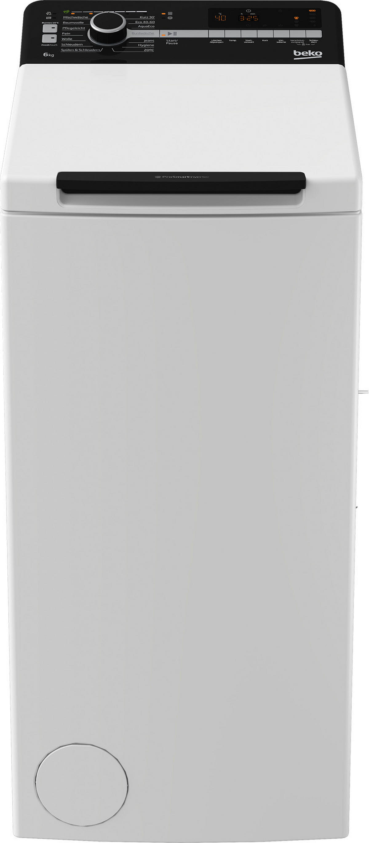 Beko Toplader Waschmaschine BTL1WFP10622DE Waschmaschine TL BTL1WFP10622DE - weiß (40,00/90,00/60,00cm) - Beko