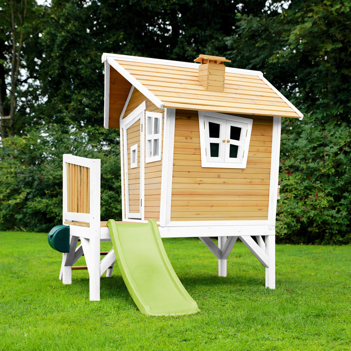 AXI Spielhaus Robin braun B/H/L: ca. 264x203x177 cm Robin - braun/weiß (177,00/264,00/203,00cm) - AXI