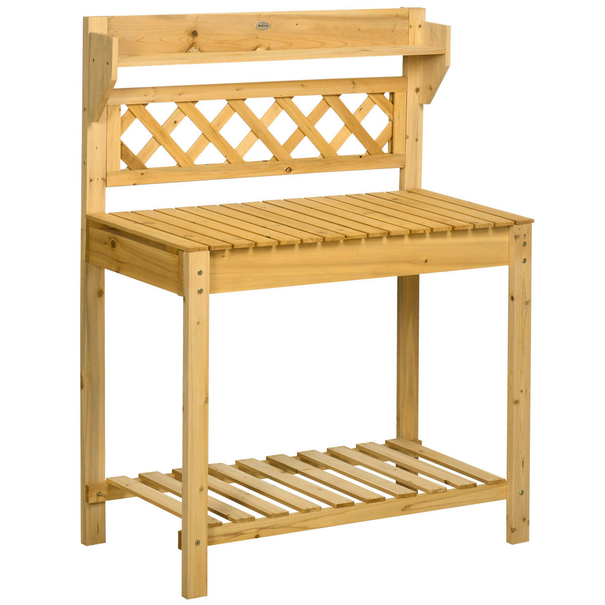 Outsunny Gärtnertisch braun B/H/L: ca. 45x120x92 cm Gärtnertisch - braun (92,00/45,00/120,00cm) - Outsunny