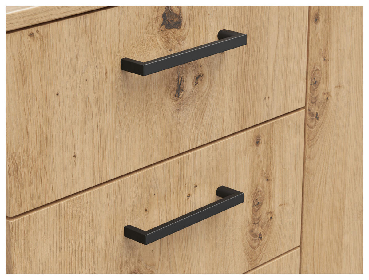 Kommode Multi-Stauraum Typ 28 Eiche Artisan Nachbildung B/H/T: ca. 120x83x40 cm Multi-Stauraum Typ 28 - Eiche (120,00/83,00/40,00cm)