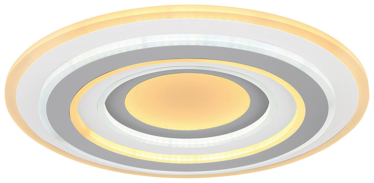 GLOBO Deckenleuchte SABATINO 48011-46 weiß Acryl Metall H/D: ca. 7x50 cm Deckenleuchte_Sabatino - weiß (50,00/7,00cm) - GLOBO