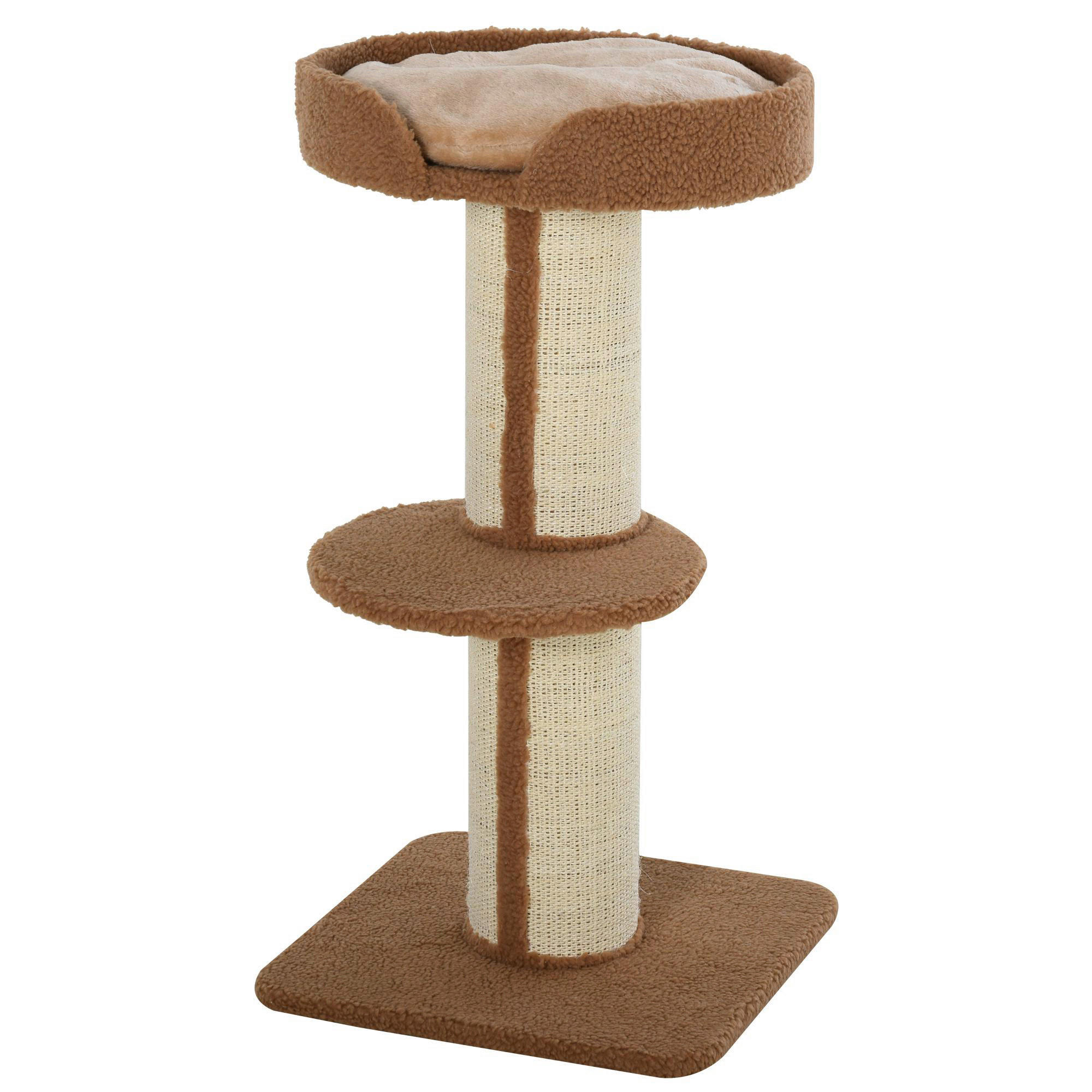PawHut Kratzbaum hellbraun Edelstahl B/H/L: ca. 45x45x91 cm Kratzbaum - hellbraun (91,00/45,00/45,00cm) - PawHut